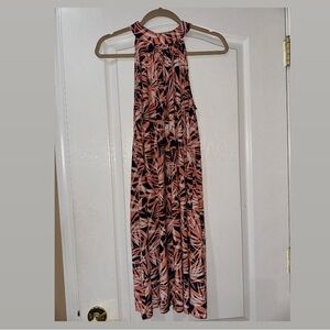 Nine West Halter Dress - S8 Coral, Navy Blue